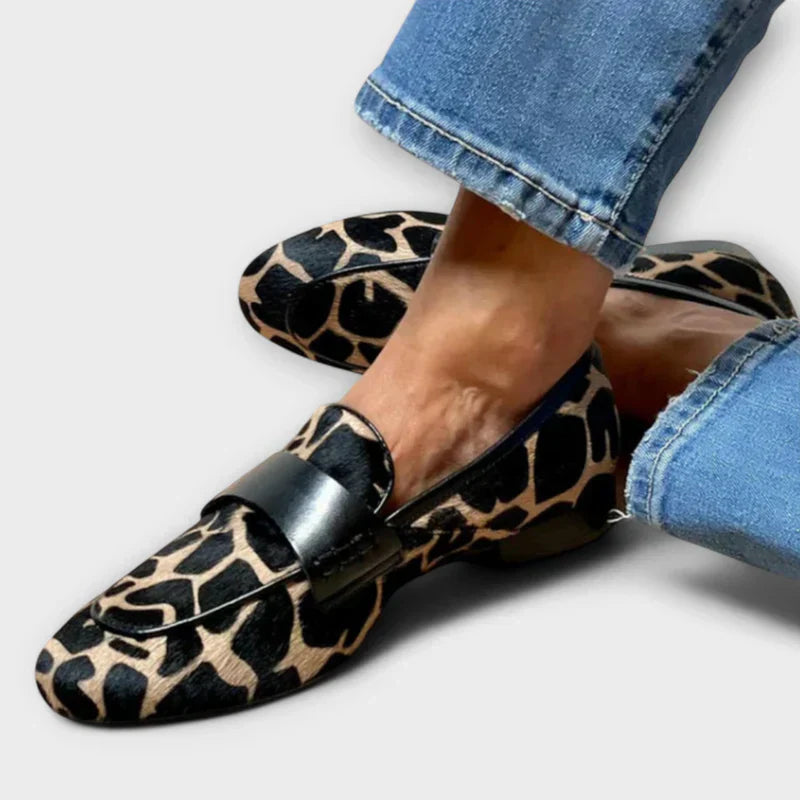 ALERIA - LEOPARD PRINT LEATHER LOAFERS