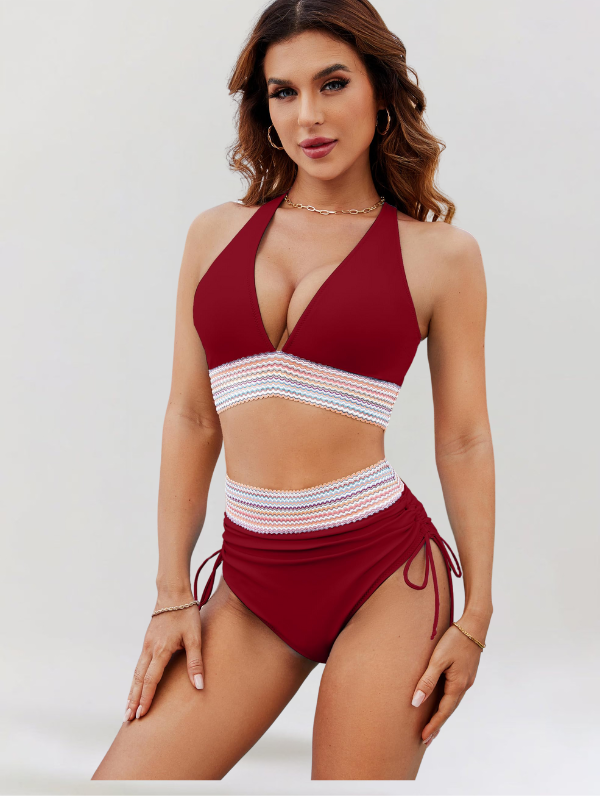 Bikini-High-Waisted Set with Tummy Control