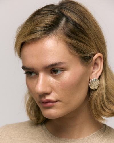 Silver Flow Twist Earrings