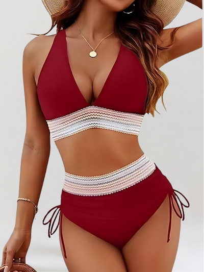 Bikini-High-Waisted Set with Tummy Control