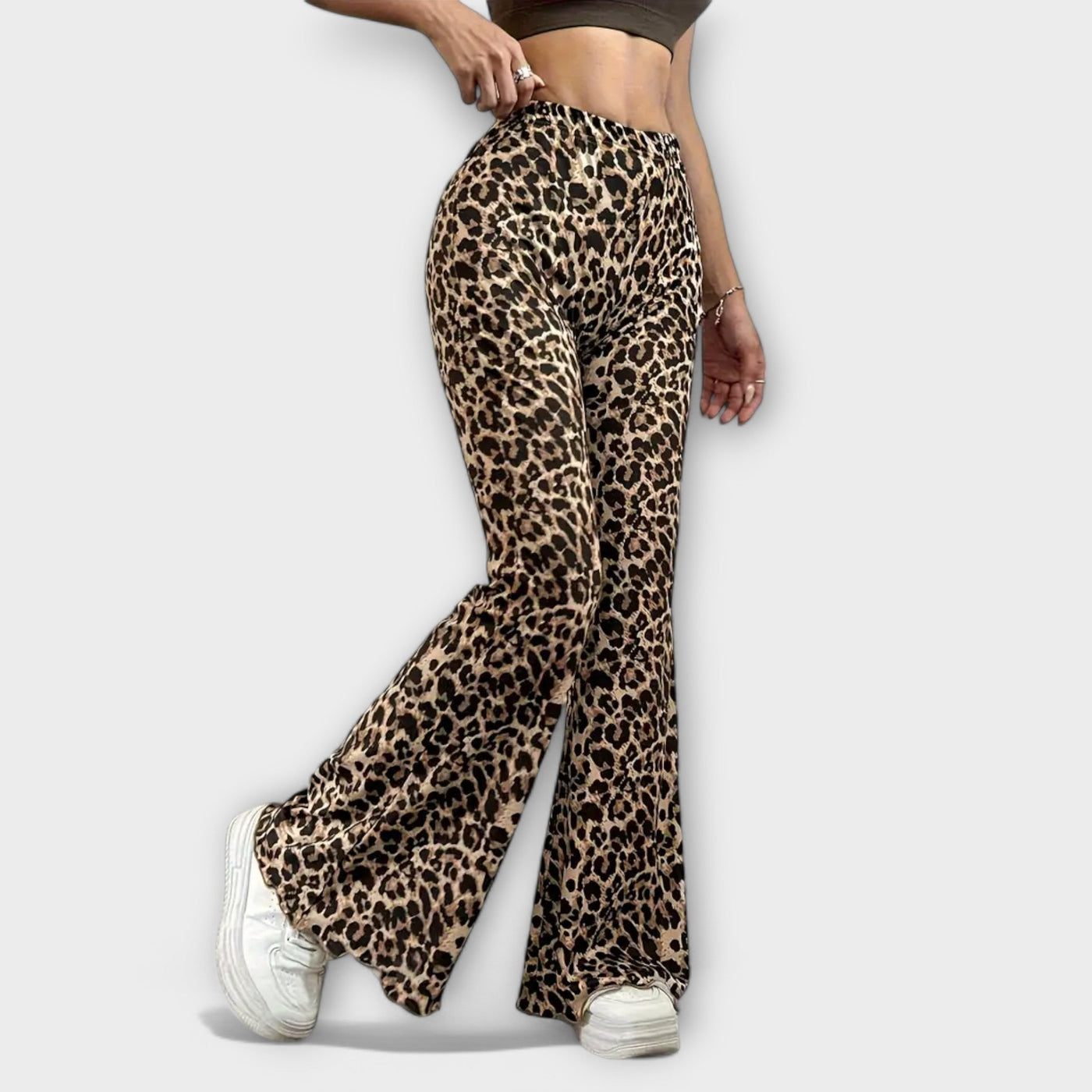 Bootcut Leopard Trousers