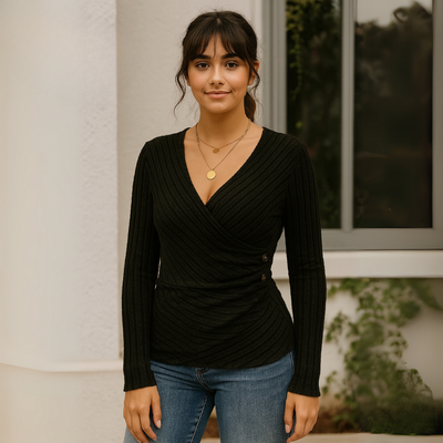 ELIZABETH TUMMY TUCK LONG SLEEVE TOP