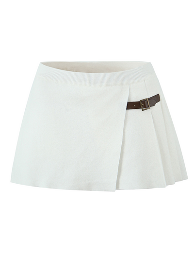 Cleo Knit Button-Up And Mini Skirt Set