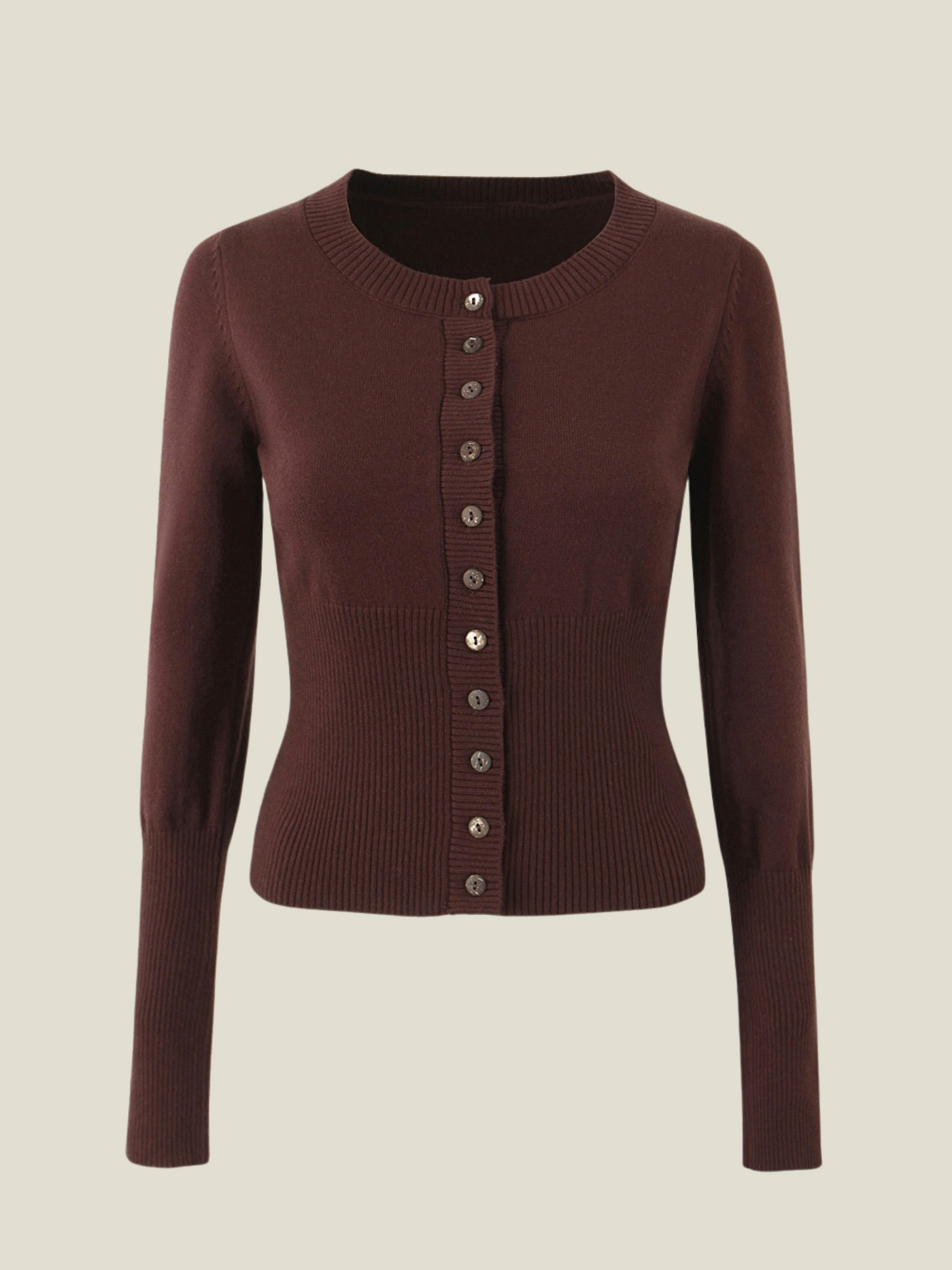 Cleo Knit Button-Up And Mini Skirt Set