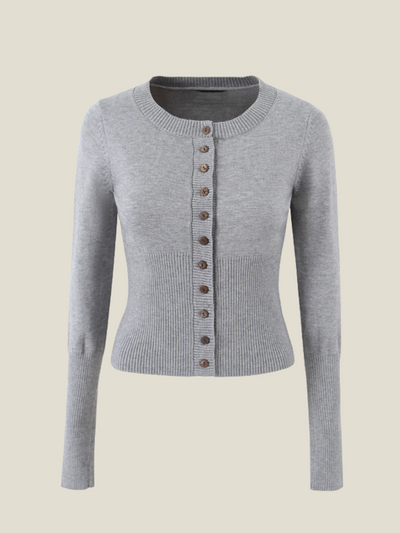 Cleo Knit Button-Up And Mini Skirt Set