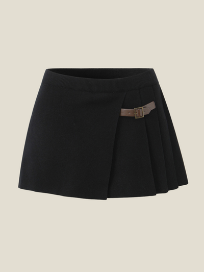 Cleo Knit Button-Up And Mini Skirt Set