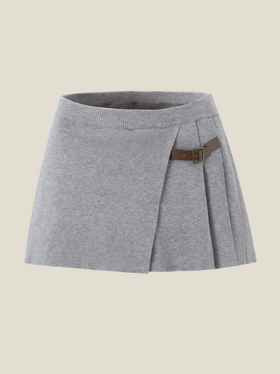 Cleo Knit Button-Up And Mini Skirt Set