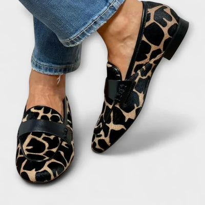 ALERIA - LEOPARD PRINT LEATHER LOAFERS