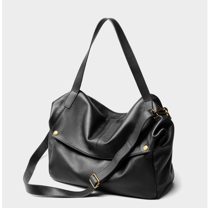 Retro Genuine Leather Soft Minimalist Tote Bag
