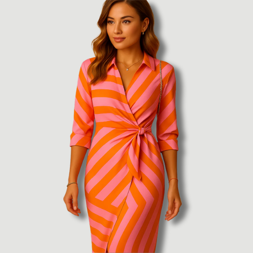 Louisa | Women's Lightweight Collared Wrap Dress