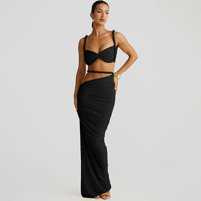 Solara Braided Two Piece Maxi Dress