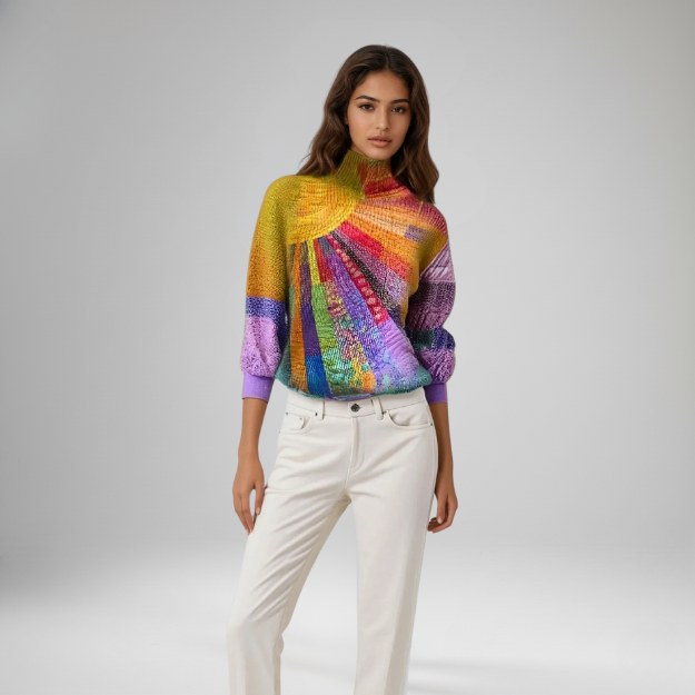 Sheila – High-Neck Statement Sweater