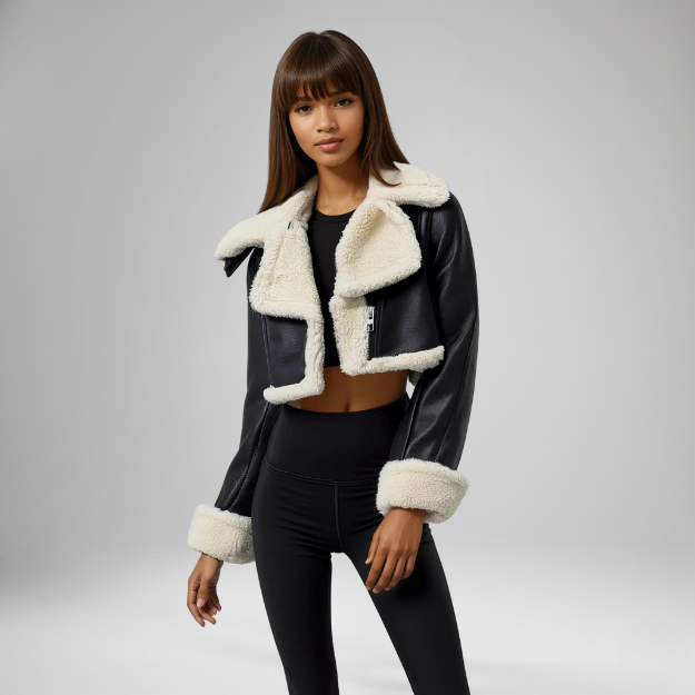 Premium Shearling Biker Jacket