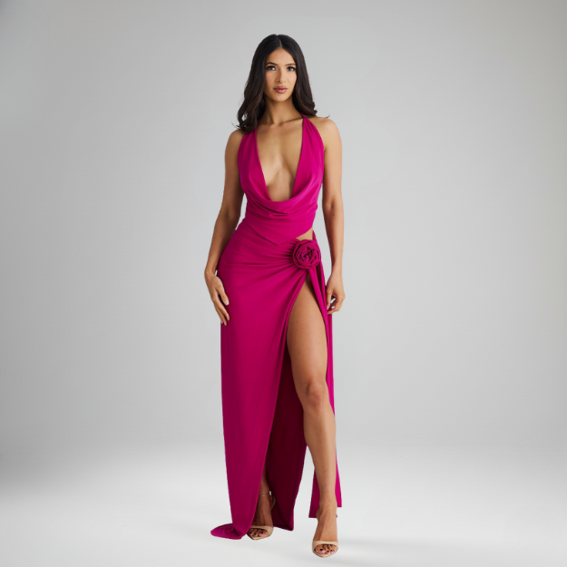 Riviera Bloom Drape Maxi Set