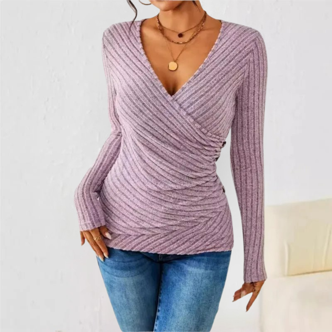 ELIZABETH TUMMY TUCK LONG SLEEVE TOP