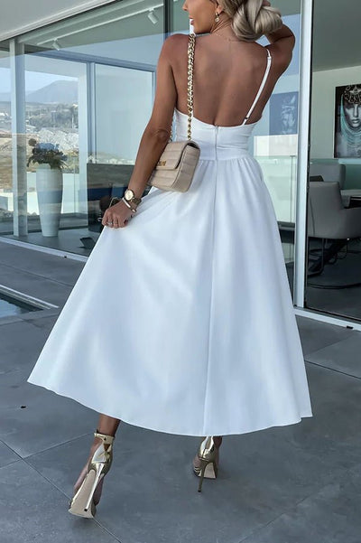 AUBREY | ELEGANT MIDI DRESS WITH SLIT