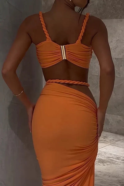 Solara Braided Two Piece Maxi Dress