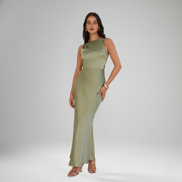 The Aurelia Satin Maxi Dress