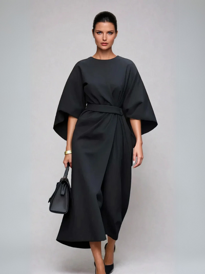 IONE | MAXI DRESS WITH LANTERN SLEEVES