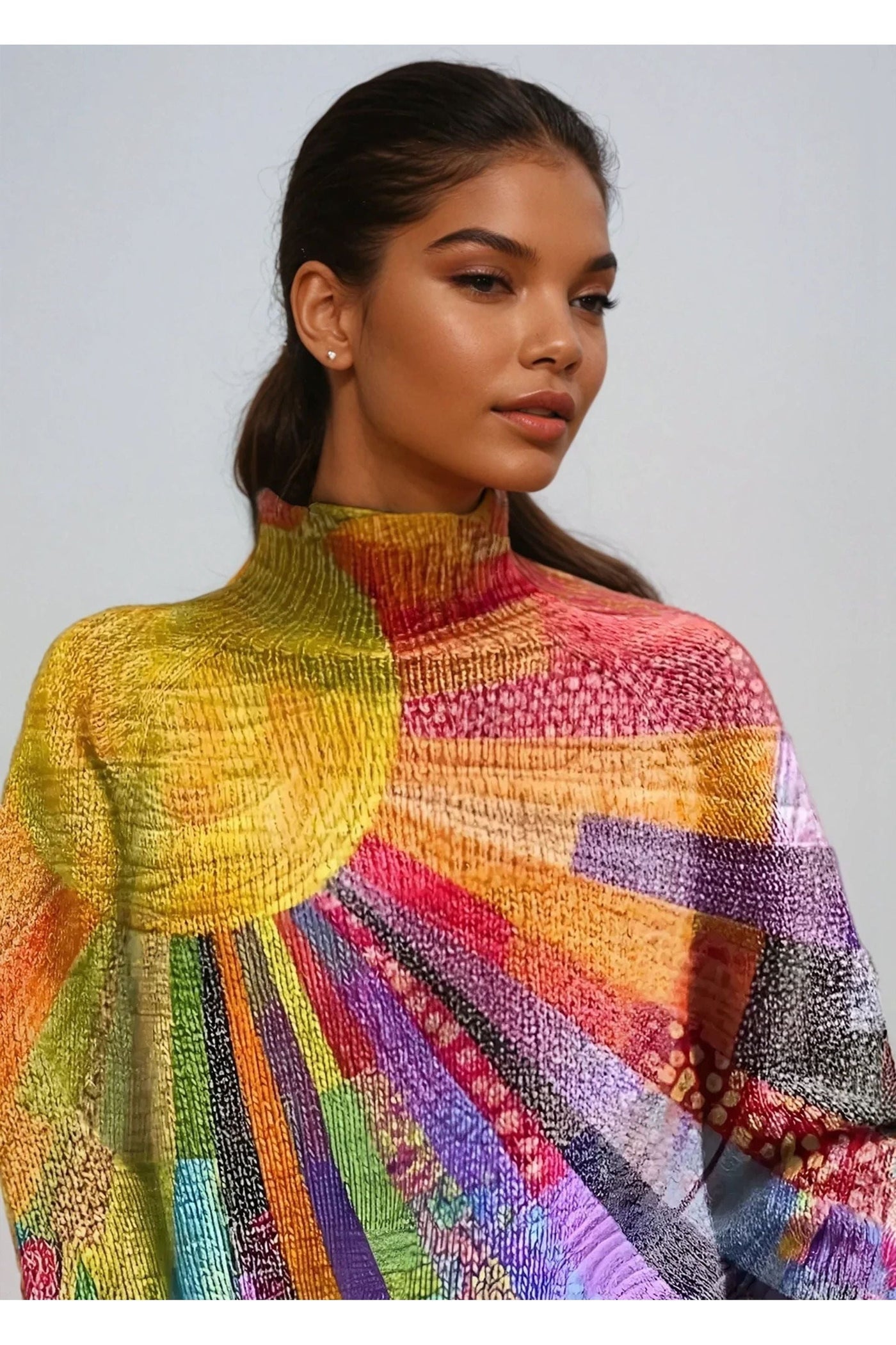 Sheila – High-Neck Statement Sweater