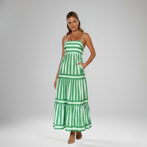 The Timeless Striped Midi Dress